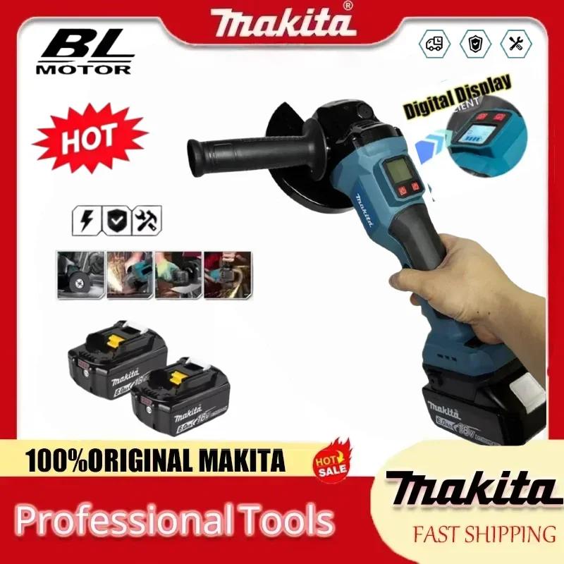 Makita 125MM Brushless Cordless Electric Angle Grinder Digital Display Metal/Wood Polishing Grindind for 18V 20V Battery Tools
Makita 125MM Brushless Cordless Electric Angle Grinder Digital Display Metal/Wood Polishing Grindind for 18V 20V Battery Tools