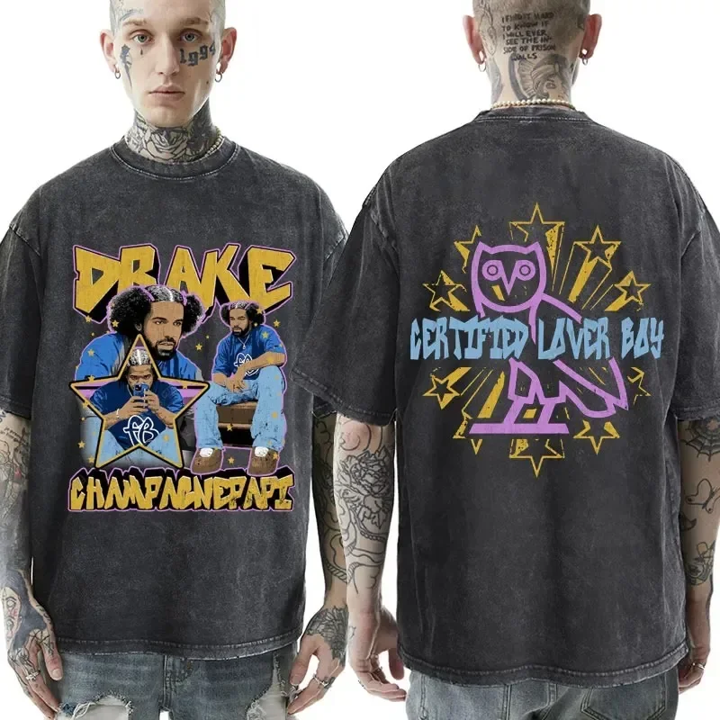 Drake T-Shirt Certified Lover Boy Hip Hop Graphics T Shirts Rapper Streetwear Vintage Wash T-shirts Harajuku Washable Tees Male
Drake T-Shirt Certified Lover Boy Hip Hop Graphics T Shirts Rapper Streetwear Vintage Wash T-shirts Harajuku Washable Tees Male