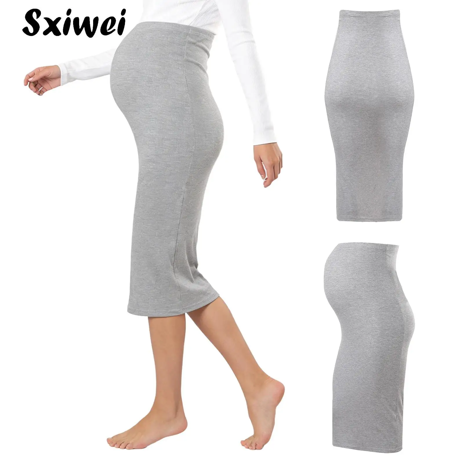 Fashion Pregnant Women Ribbed Midi Skirt Elastic Waistband Maternity Pencil Skirt Casual Daily Life Shopping Vacation Office
Fashion Pregnant Women Ribbed Midi Skirt Elastic Waistband Maternity Pencil Skirt Casual Daily Life Shopping Vacation Office