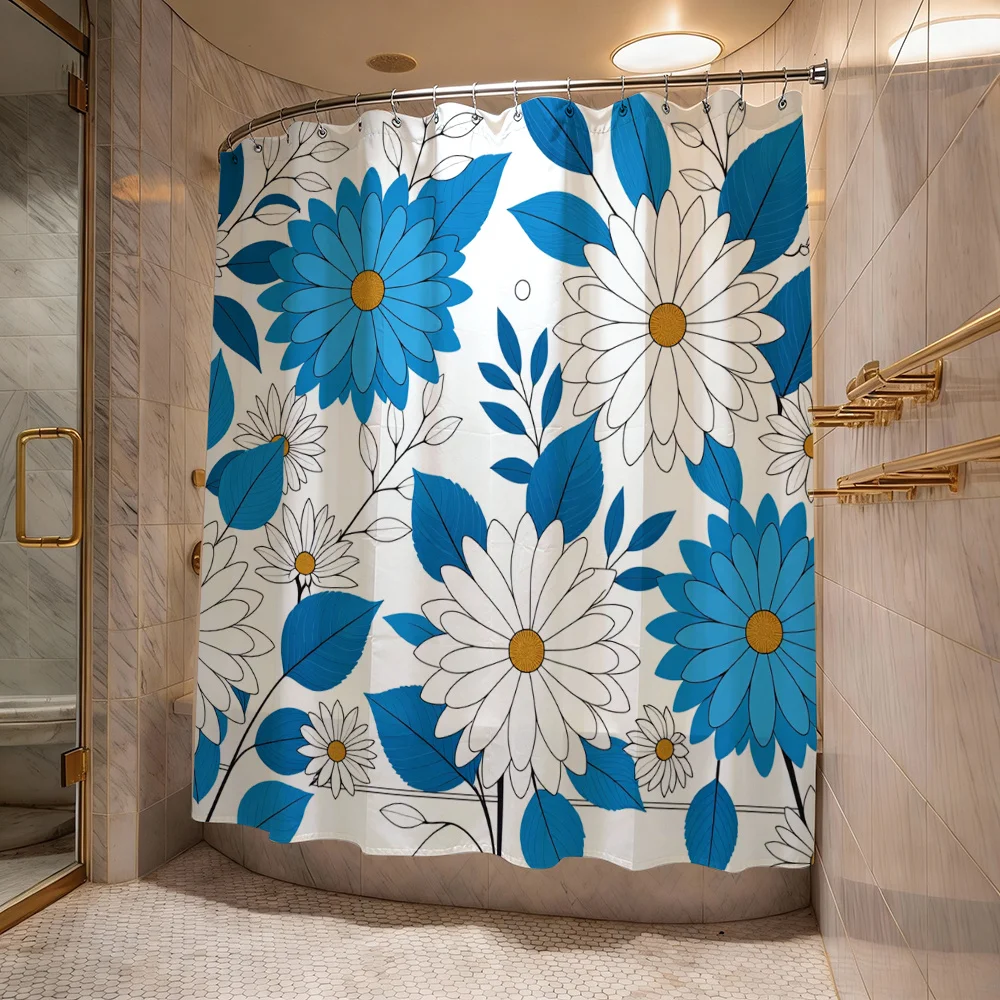 Waterproof Blue Floral Print Shower Curtain for Bathroom Decoration Cute Botanical Liner Large Size 180x180cm
Waterproof Blue Floral Print Shower Curtain for Bathroom Decoration Cute Botanical Liner Large Size 180x180cm