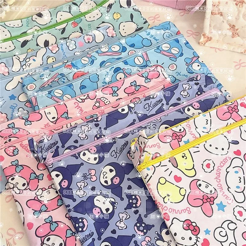 Sanrio Cinnamoroll PomPomPurin Anime Kawaii Student A4 File Bag Cute My Melody Student Test Storage Zipper Bag Gifts for Kids
Sanrio Cinnamoroll PomPomPurin Anime Kawaii Student A4 File Bag Cute My Melody Student Test Storage Zipper Bag Gifts for Kids