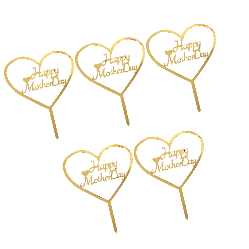 5 Pcs Heart Shaped Cake Decorations Acrylic Topper for Mothers Day Cupcakes Fruit Picks Hat Cake Decoration Accessories
5 Pcs Heart Shaped Cake Decorations Acrylic Topper for Mothers Day Cupcakes Fruit Picks Hat Cake Decoration Accessories