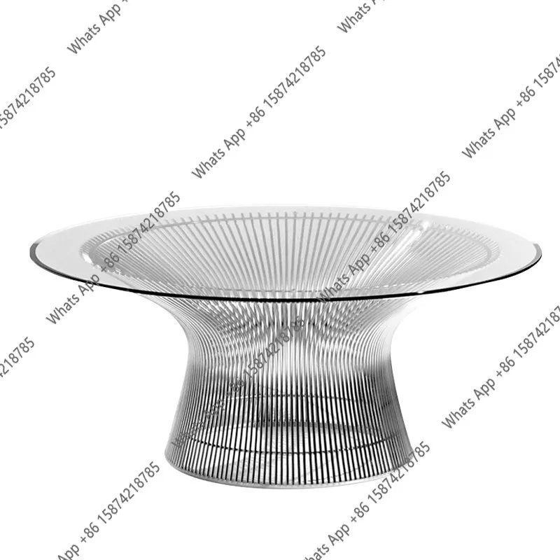 High-end designer coffee table stainless steel glass casual round table light luxury
High-end designer coffee table stainless steel glass casual round table light luxury