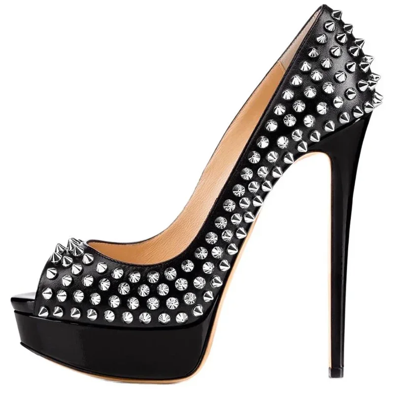 【Measure Your Feet Length Before Order】Women Stiletto High Heel Rivet Pumps Peep Toe Platform Evening Dress Lady Shoes 7-I-PU-2
【Measure Your Feet Length Before Order】Women Stiletto High Heel Rivet Pumps Peep Toe Platform Evening Dress Lady Shoes 7-I-PU-2
