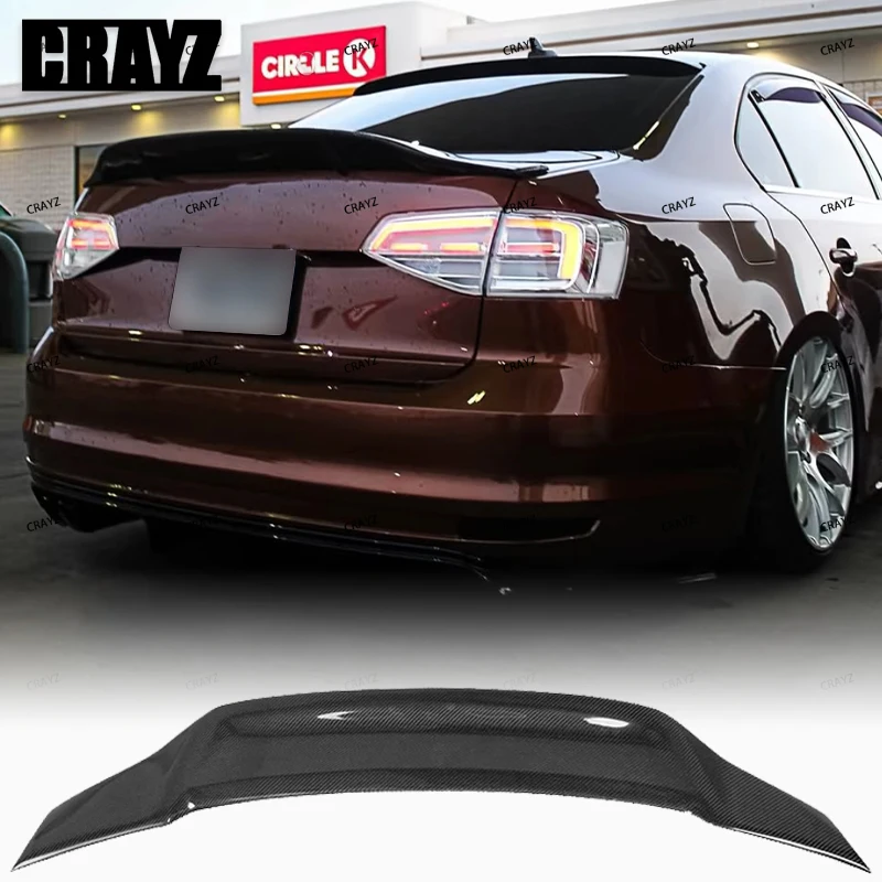 For 2012 - 2018 VW Volkswagen Sagitar Jetta MK6 Gloss Black / Forged Real Carbon Fiber Trunk Lid Diffuser R Style Rear Spoiler 
For 2012 - 2018 VW Volkswagen Sagitar Jetta MK6 Gloss Black / Forged Real Carbon Fiber Trunk Lid Diffuser R Style Rear Spoiler