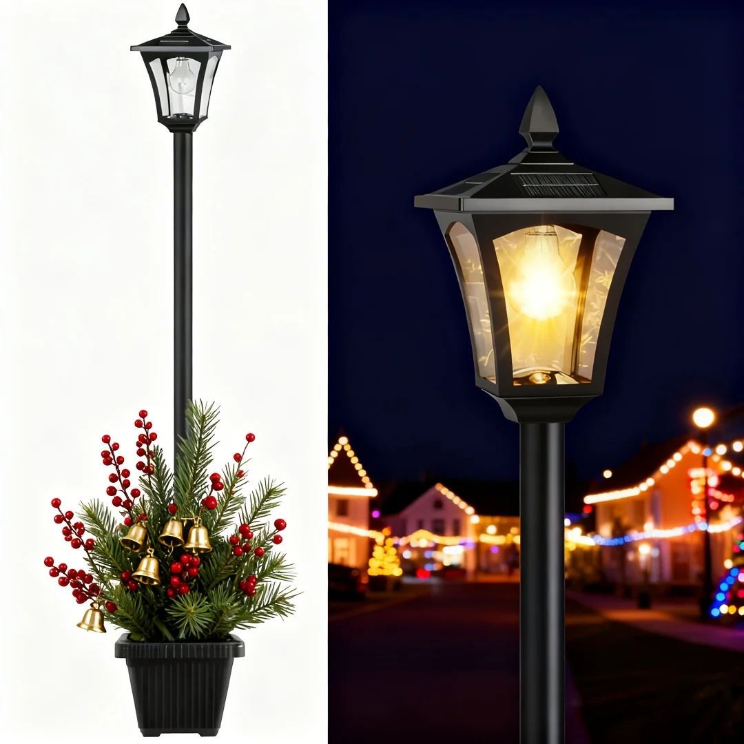 Solar Lamp Post Light, Warm White Glow, 1pc Outdoor Garden Decoration, IP44, Perfect for Festive Atmosphere Christmas New Year, Pathway Illumination, Holiday Decor, Durable Construction, Landscape Lighting, Solarpowered Lamp, Solar Street Light 60LM
Solar Lamp Post Light, Warm White Glow, 1pc Outdoor Garden Decoration, IP44, Perfect for Festive Atmosphere Christmas New Year, Pathway Illumination, Holiday Decor, Durable Construction, Landscape Lighting, Solarpowered Lamp, Solar Street Light 60LM