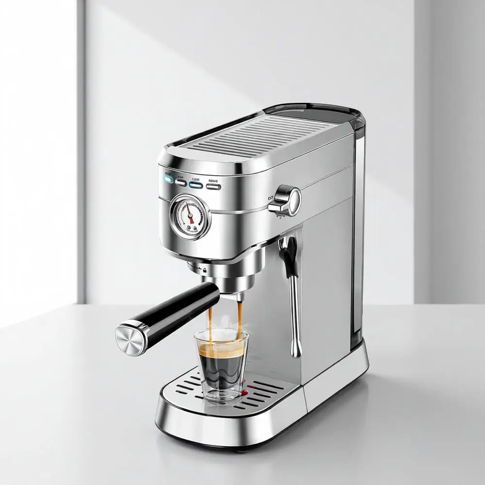 Compact Espresso Maker with Steam Milk Frother, Stainless Steel, 34oz Removable Water Tank, Suitable for Cappuccino, Ideal for M
Compact Espresso Maker with Steam Milk Frother, Stainless Steel, 34oz Removable Water Tank, Suitable for Cappuccino, Ideal for M