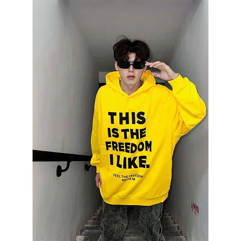 American Hiphop Oversize Hoodie Men's Spring Autumn Letter Print Casual Outerwear Cool Handsome Loose Fit Long Sleeve Sweatshirt
American Hiphop Oversize Hoodie Men's Spring Autumn Letter Print Casual Outerwear Cool Handsome Loose Fit Long Sleeve Sweatshirt
