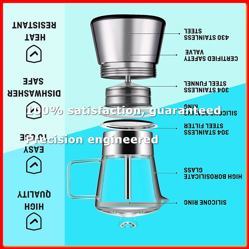Moka Induction Stovetop Espresso Maker,Glass-Top & Stainless Steel Espresso Moka Pot,Classic Italian Coffee Maker, 240Ml-ROWI
Moka Induction Stovetop Espresso Maker,Glass-Top & Stainless Steel Espresso Moka Pot,Classic Italian Coffee Maker, 240Ml-ROWI