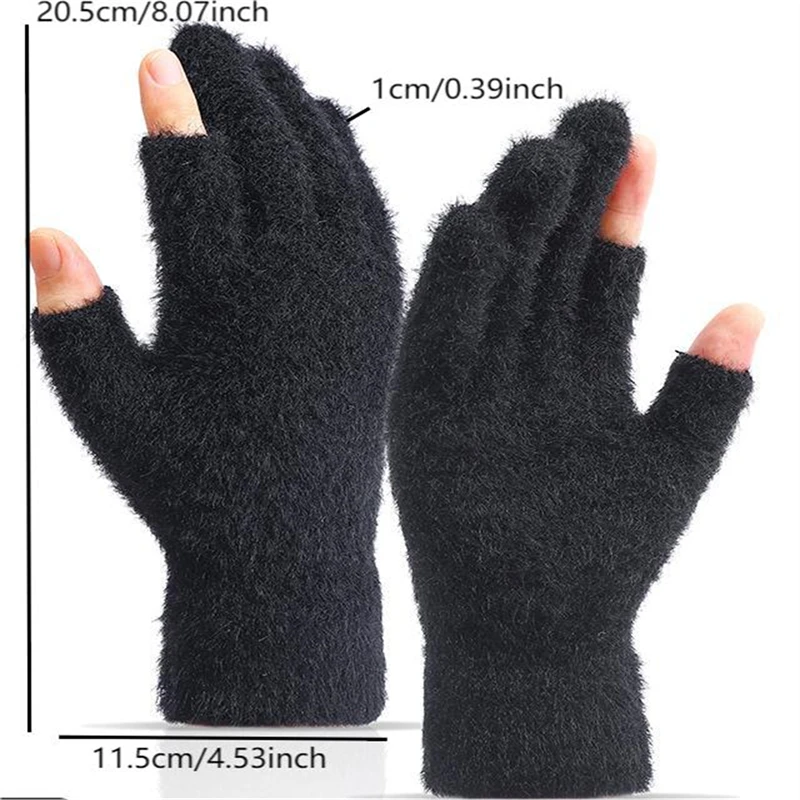 Winter Warmth Fingerless Gloves Mink Fur Knitted Gloves Sliding Screen Outdoors Warmth Cold-proof Mittens for Men and Women
Winter Warmth Fingerless Gloves Mink Fur Knitted Gloves Sliding Screen Outdoors Warmth Cold-proof Mittens for Men and Women