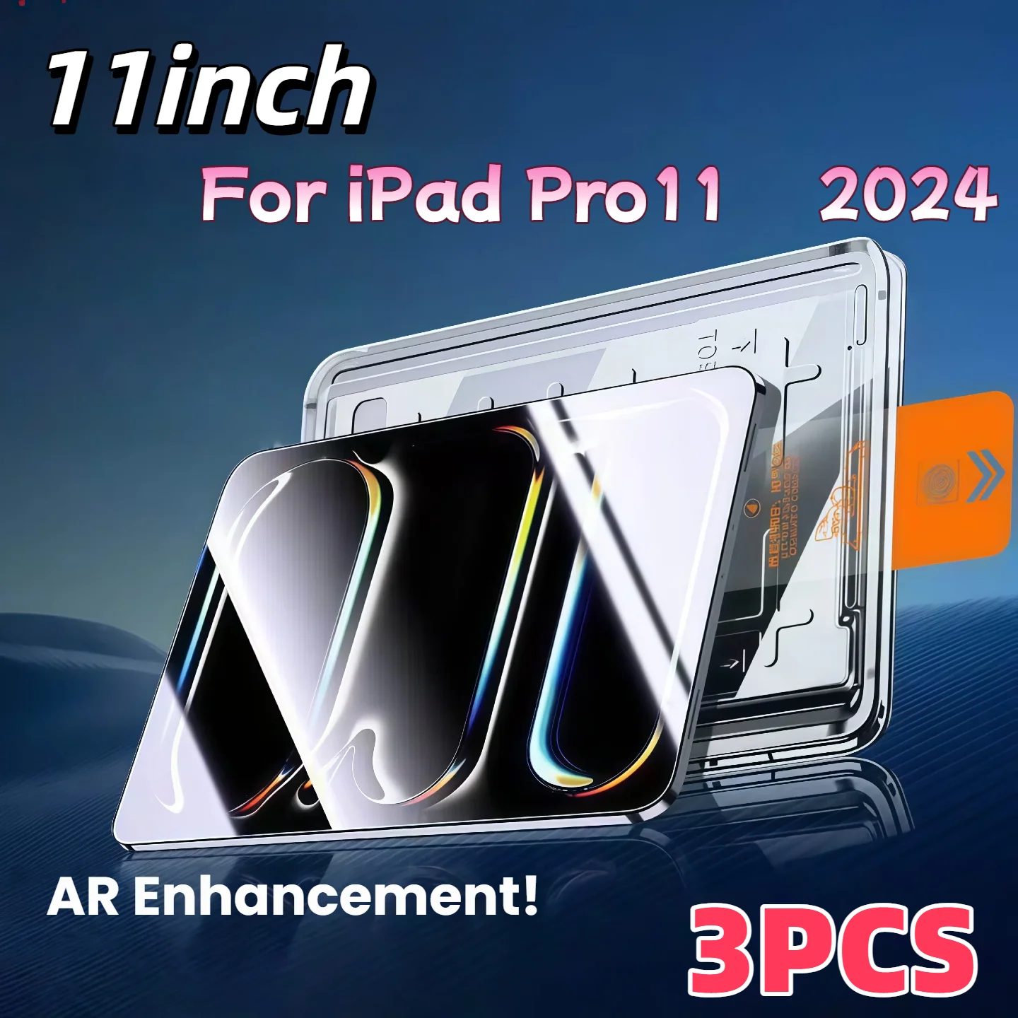 3PCS Tempered Glass Screen Protector Kit for 2024 iPad Pro-11 11inch 2024 Auto Dust Removal Easy Install for Tablet
3PCS Tempered Glass Screen Protector Kit for 2024 iPad Pro-11 11inch 2024 Auto Dust Removal Easy Install for Tablet