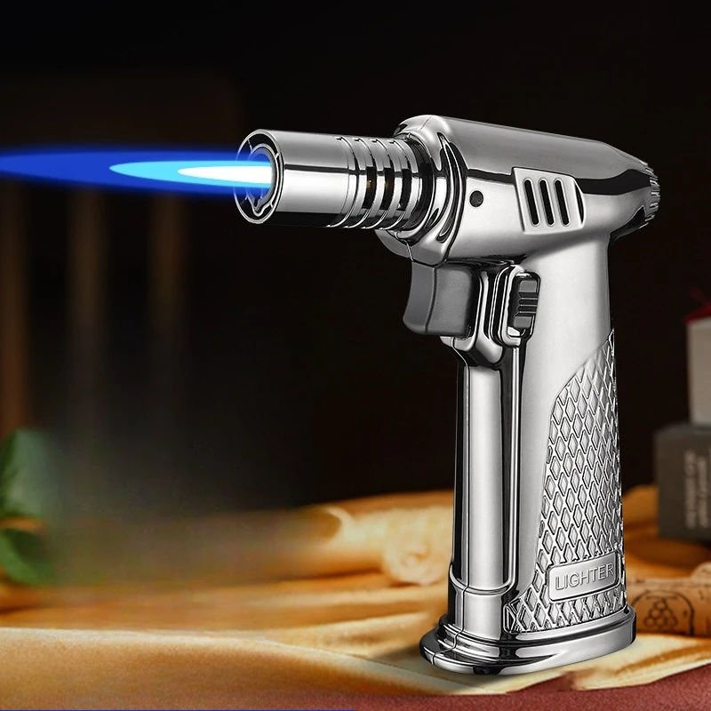 Windproof High-temperature Strong Flame Spray Gun Lighter Metal Blue Spray Torch Safety Lock Outdoor Camping Barbecue Lighter
Windproof High-temperature Strong Flame Spray Gun Lighter Metal Blue Spray Torch Safety Lock Outdoor Camping Barbecue Lighter