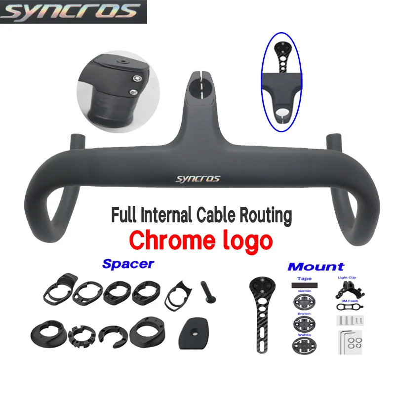 Syncros Chrome Road Bike Handlebar Carbon Internal Cable Integrated Handlebar carbon stemwith Spacers Road Bicycle frame parts
Syncros Chrome Road Bike Handlebar Carbon Internal Cable Integrated Handlebar carbon stemwith Spacers Road Bicycle frame parts