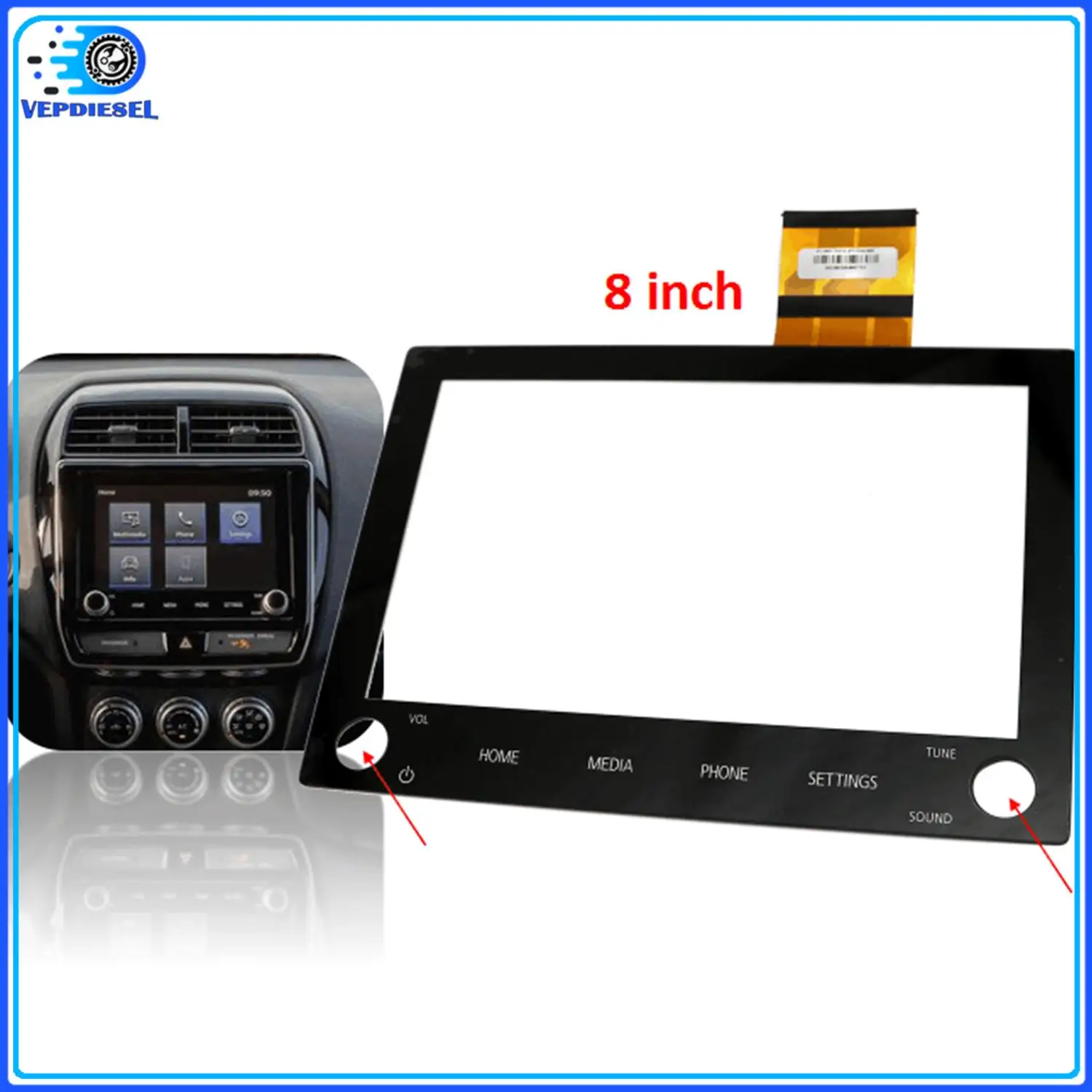 3AP578 8740A103 8740A040 8740A076 8" Touch-Screen Glass Digitizer Radio 2 Knobs For Mitsubishi Outlander Sport 2020-2022 Parts
3AP578 8740A103 8740A040 8740A076 8" Touch-Screen Glass Digitizer Radio 2 Knobs For Mitsubishi Outlander Sport 2020-2022 Parts
