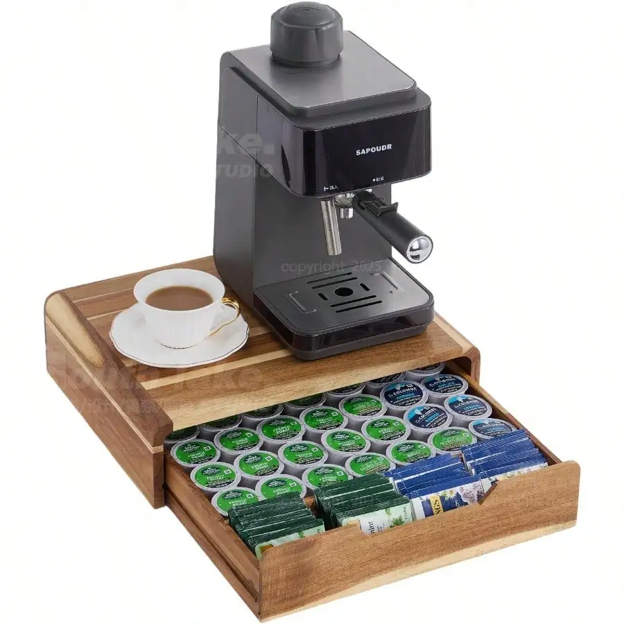 Wood Coffee Pod Organizer, K CupHolder Organizer For Counter, K CupDrawer Coffee Maker Machine Stand. 35 Pack K Pod Holder, (Aca
Wood Coffee Pod Organizer, K CupHolder Organizer For Counter, K CupDrawer Coffee Maker Machine Stand. 35 Pack K Pod Holder, (Aca