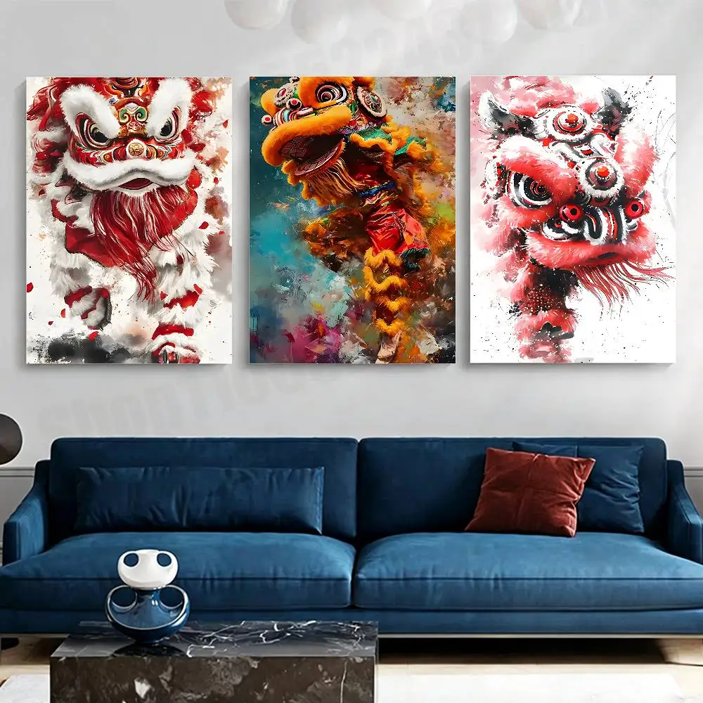 Traditional Chinese Lion Dance Vintage Retro Poster Sticker Classic Art Painting for Home Bedroom Cafe Office Wall Decor
Traditional Chinese Lion Dance Vintage Retro Poster Sticker Classic Art Painting for Home Bedroom Cafe Office Wall Decor