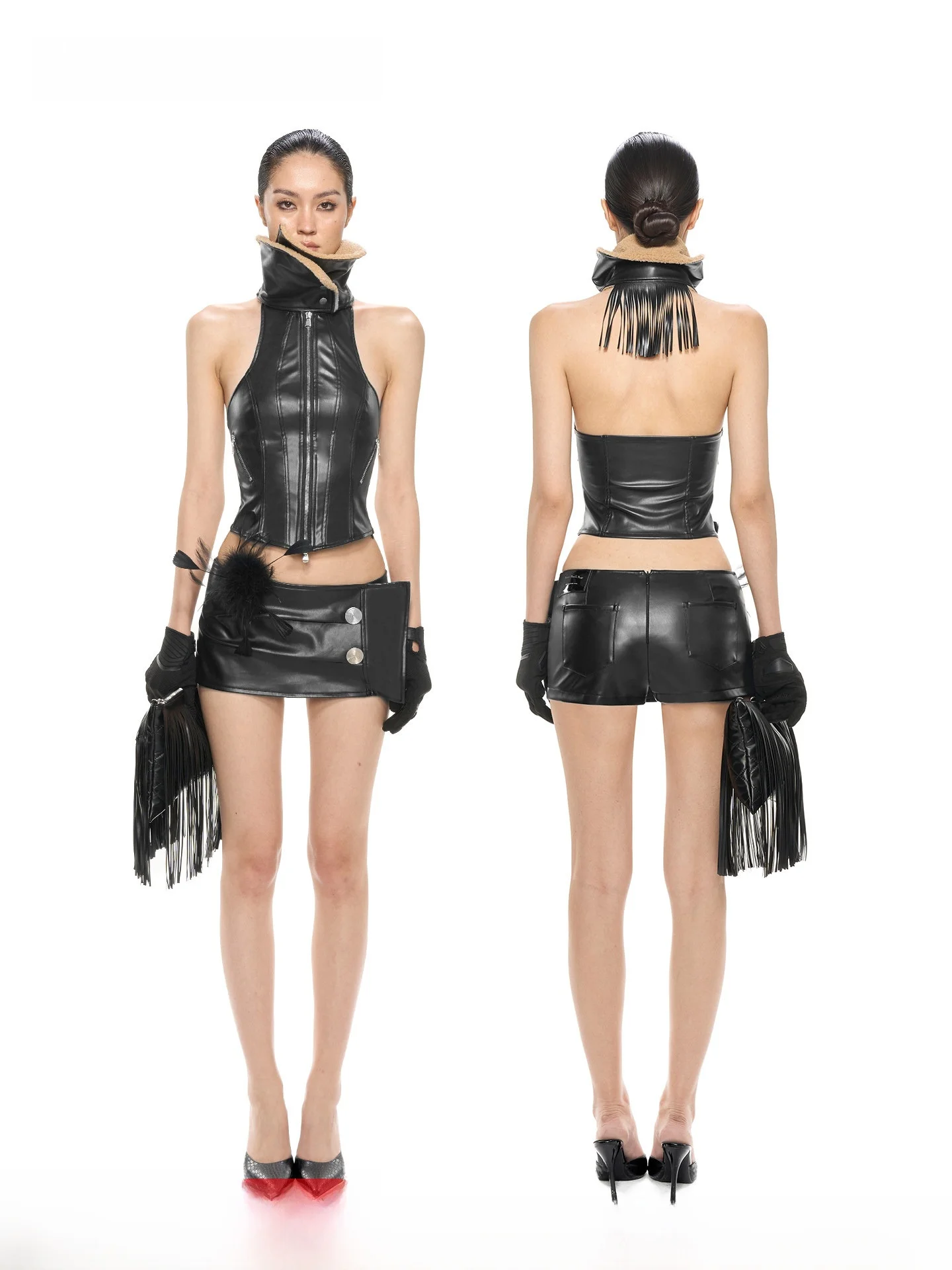 Женский модный кожаный жилет NOLA Bla Series 007 с эластичной талией на молнии, облегающий, без бретелек, короткий
Женский модный кожаный жилет NOLA Bla Series 007 с эластичной талией на молнии, облегающий, без бретелек, короткий