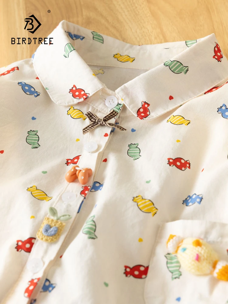 New 2025 Spring Cotton Long Sleeve Shirt, Women Turn-down Collar Cute Print, Mori Girl Preppy Style Casual Loose Blouse T53635CC
New 2025 Spring Cotton Long Sleeve Shirt, Women Turn-down Collar Cute Print, Mori Girl Preppy Style Casual Loose Blouse T53635CC