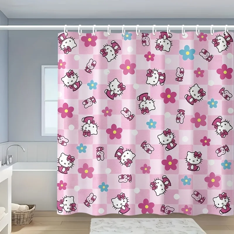 Sanrio Hello Kitty Shower Curtain Decoration, a Modern Home Décor Element, Adds Visual Depth to the Bathroom
Sanrio Hello Kitty Shower Curtain Decoration, a Modern Home Décor Element, Adds Visual Depth to the Bathroom