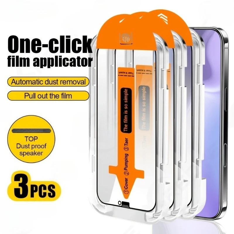 3Pcs High-Definition Dust-Free Tempered Glass For IPhone 17 16 15 Pro Max 14 13 12 11 Pro Mini X XR XS Max 16E Air Glass Film
3Pcs High-Definition Dust-Free Tempered Glass For IPhone 17 16 15 Pro Max 14 13 12 11 Pro Mini X XR XS Max 16E Air Glass Film