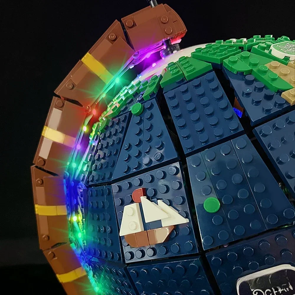 2585Pcs The Globe Creative Earth Model with Led Light Moc Bricks 21332 Building Blocks Ideas Sets Adults Toys Birthday Gifts
2585Pcs The Globe Creative Earth Model with Led Light Moc Bricks 21332 Building Blocks Ideas Sets Adults Toys Birthday Gifts