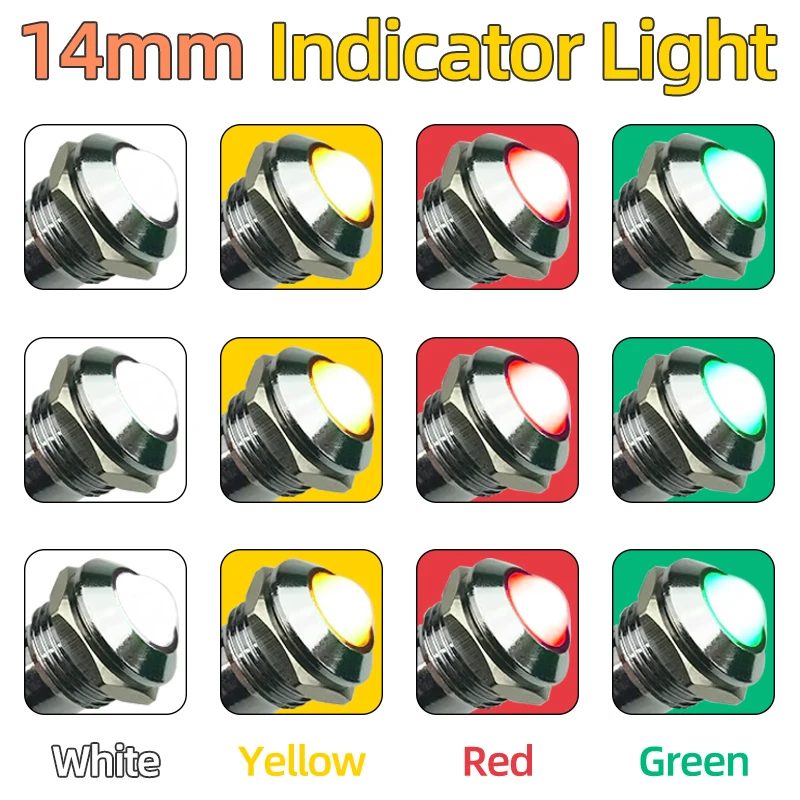 14mm LED Metal Indicator Light Signal Light for Industrial Electrical Equipment Power Warning Lights
14mm LED Metal Indicator Light Signal Light for Industrial Electrical Equipment Power Warning Lights
