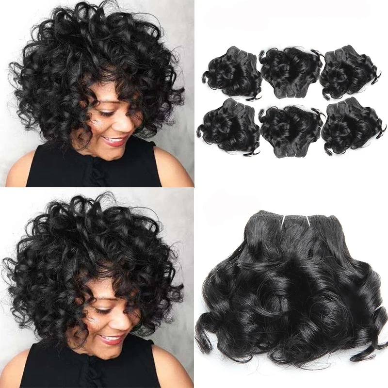 Brazilian Hair Weave Bundles 100% Human Hair Bundles Funmi Hair 6 Pcs Short Curly Hair Bundles Colored Raw Human Hair Extension
Brazilian Hair Weave Bundles 100% Human Hair Bundles Funmi Hair 6 Pcs Short Curly Hair Bundles Colored Raw Human Hair Extension
