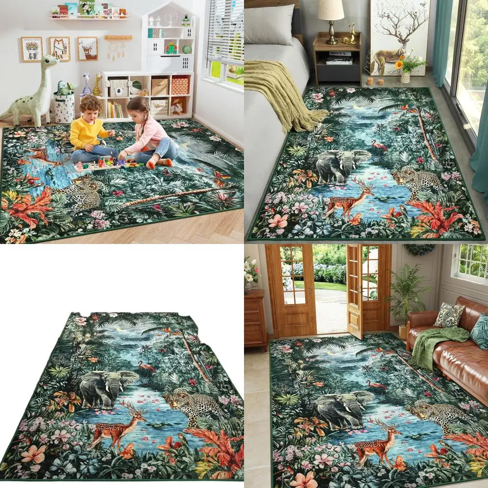 Leopard Print 5x7 Rug for Living Spaces, Washable Animal Design for Kids' Rooms and Play Areas, Low Pile Nursery and Dining Deco
Leopard Print 5x7 Rug for Living Spaces, Washable Animal Design for Kids' Rooms and Play Areas, Low Pile Nursery and Dining Deco