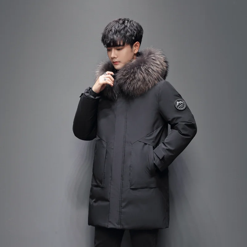 Мужская удлиненная пуховая куртка 2025 года, новая модель, с капюшоном, утепленная, с белым пухом, с большим меховым воротником, теплая зимняя верхняя одежда
Мужская удлиненная пуховая куртка 2025 года, новая модель, с капюшоном, утепленная, с белым пухом, с большим меховым воротником, теплая зимняя верхняя одежда