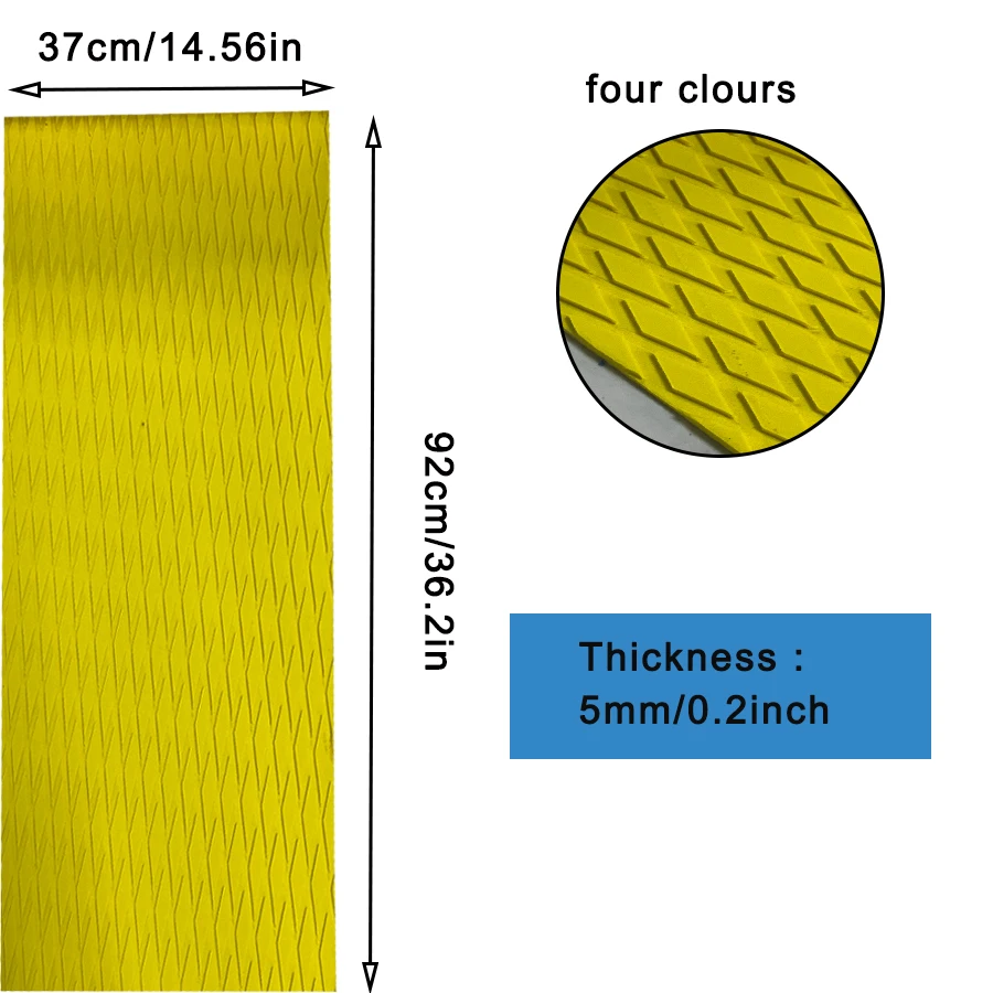 920*370mm EVA Foam Surfboard Traction Pad Anti-Slip Grip Mat for Kayak Yacht Fishing Boat Skateboard Skim Ramp Colorful Diamond
920*370mm EVA Foam Surfboard Traction Pad Anti-Slip Grip Mat for Kayak Yacht Fishing Boat Skateboard Skim Ramp Colorful Diamond