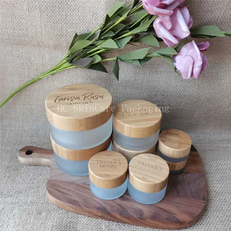 Transparent Matte Glass Face Cream Jar Face Cream Jar Cosmetic Containers High Quality Wide Mouth Container Amber With BambooLid
Transparent Matte Glass Face Cream Jar Face Cream Jar Cosmetic Containers High Quality Wide Mouth Container Amber With BambooLid