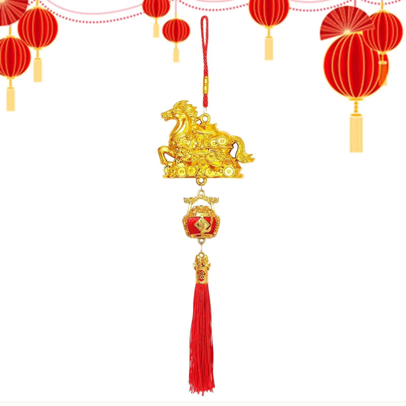 Horse Ornaments 3D Golden Horse Charm Good Luck Wealth Chinese New Year Ornaments With Tassel For Wall Window Door Home Tree
Horse Ornaments 3D Golden Horse Charm Good Luck Wealth Chinese New Year Ornaments With Tassel For Wall Window Door Home Tree