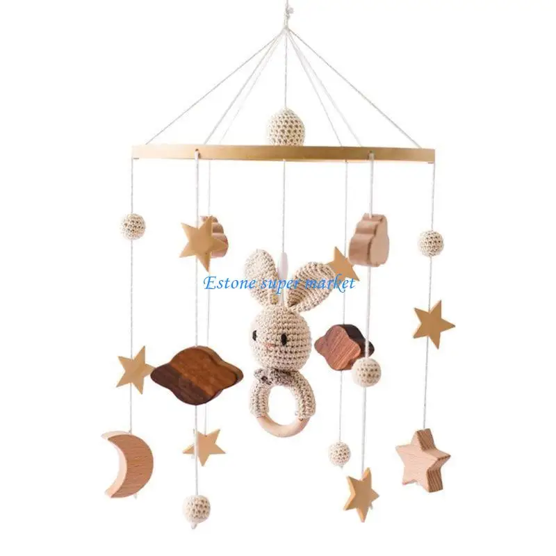 090B Wooden Crochet Animal Crib Mobile Toy With Teething Rattle Design For Baby Sensory Development And Nursery Decoration
090B Wooden Crochet Animal Crib Mobile Toy With Teething Rattle Design For Baby Sensory Development And Nursery Decoration