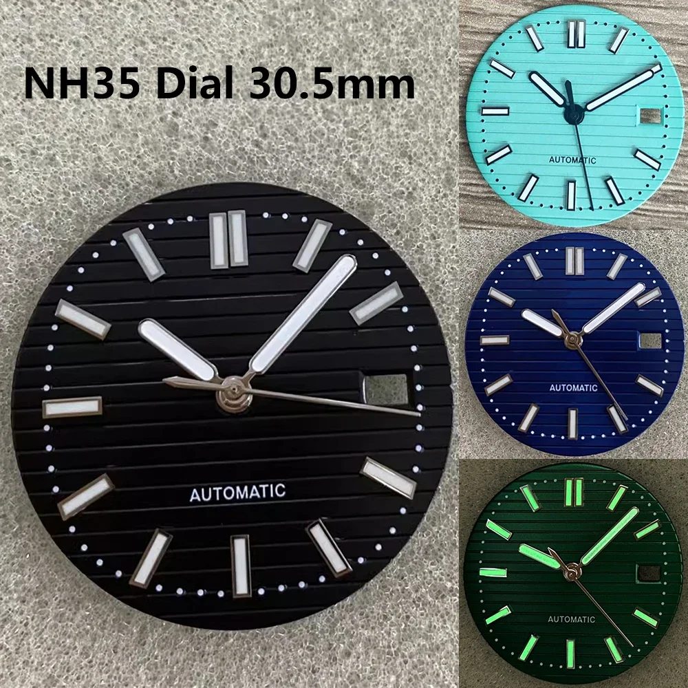 NH35 Dial 30.5mm Green Luminous Watch Dial Hands for Nautilus NH35 NH36 Mechanical Automatic Movement Watch Accessories
NH35 Dial 30.5mm Green Luminous Watch Dial Hands for Nautilus NH35 NH36 Mechanical Automatic Movement Watch Accessories