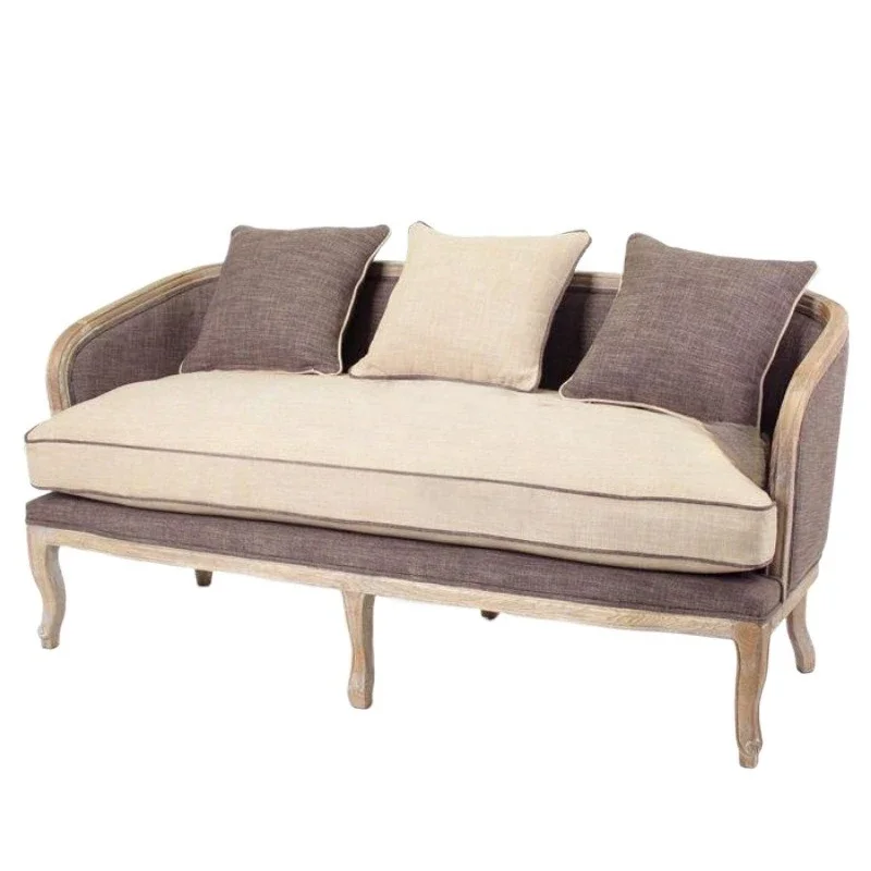 American solid wood soft bag three-person sofa living room cafe oak fabric three-person leisure sofa 
American solid wood soft bag three-person sofa living room cafe oak fabric three-person leisure sofa