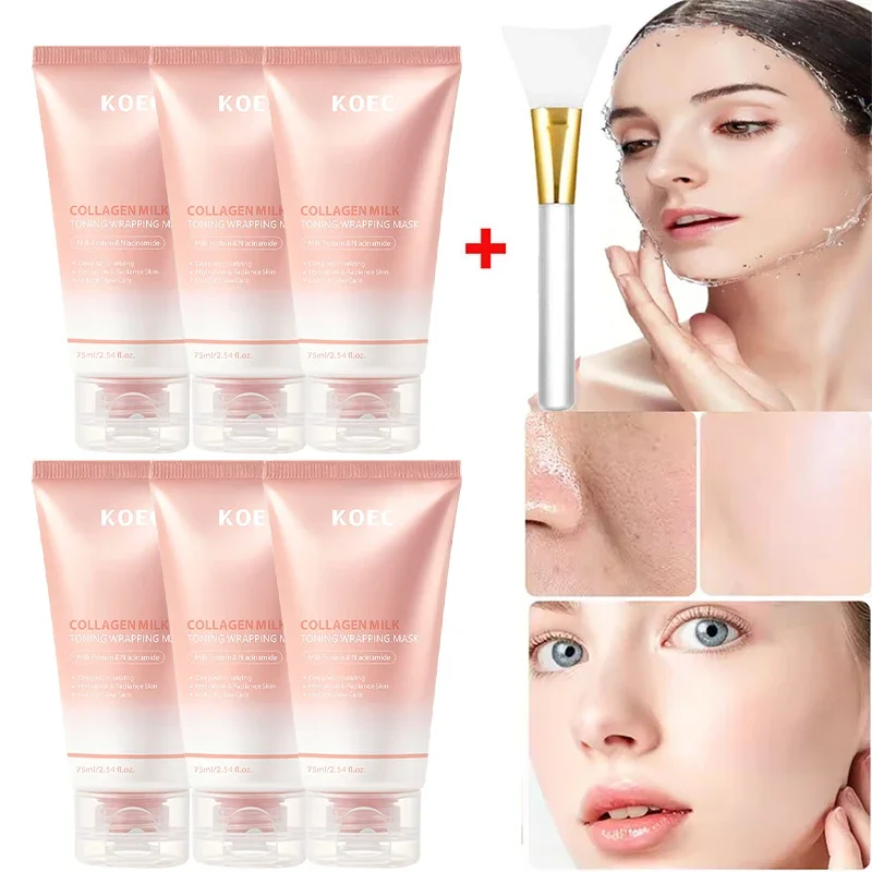 Collagen Milk Peel-off Mask Firming Line-fade Refresh Non-greasy Brightens Dull Skin Niacinamide Gentle Renewing Mask With Brush
Collagen Milk Peel-off Mask Firming Line-fade Refresh Non-greasy Brightens Dull Skin Niacinamide Gentle Renewing Mask With Brush