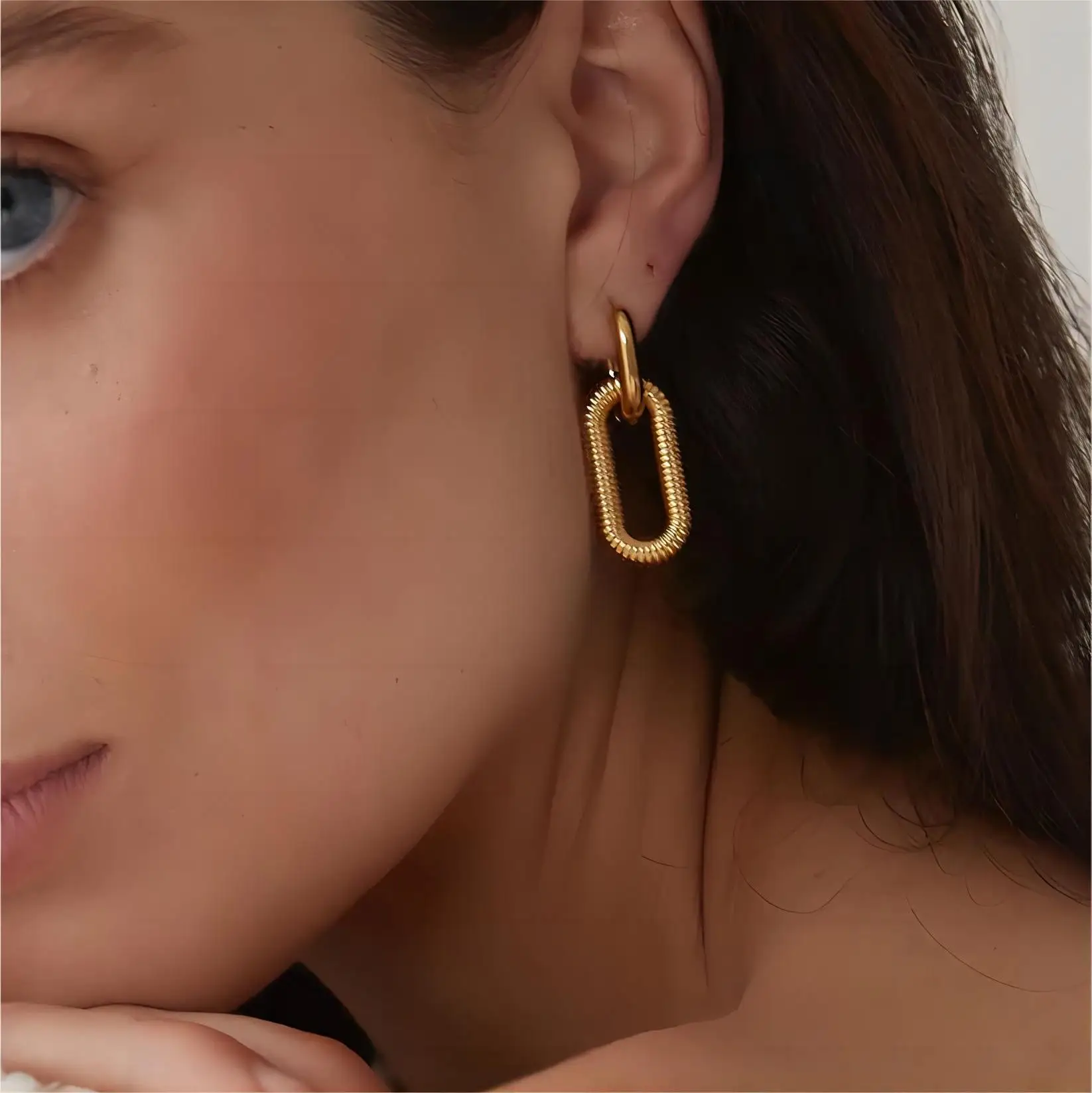 St-Delan Stainless Steel Irregular Rectangle Earrings Exaggerated Simple High Grade Fashion Jewelry Luxury Gifts for Women
St-Delan Stainless Steel Irregular Rectangle Earrings Exaggerated Simple High Grade Fashion Jewelry Luxury Gifts for Women