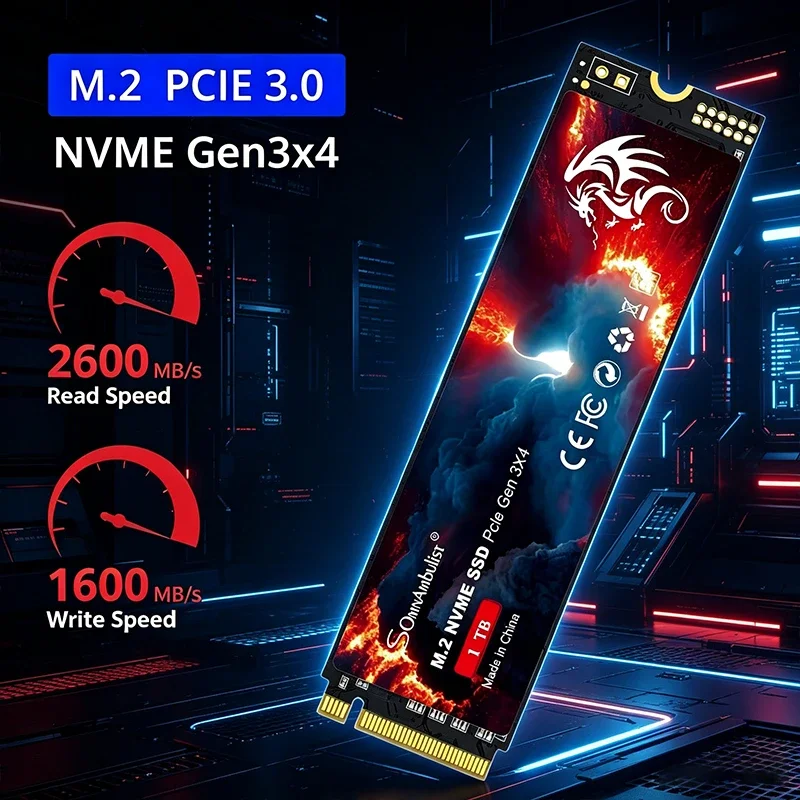 SomnAmbulist SSD M.2 NVME 128GB 256GB 512GB 1TB Internal Solid State Drive for Laptop Desktop Game Console PCIe 3.0 2280
SomnAmbulist SSD M.2 NVME 128GB 256GB 512GB 1TB Internal Solid State Drive for Laptop Desktop Game Console PCIe 3.0 2280