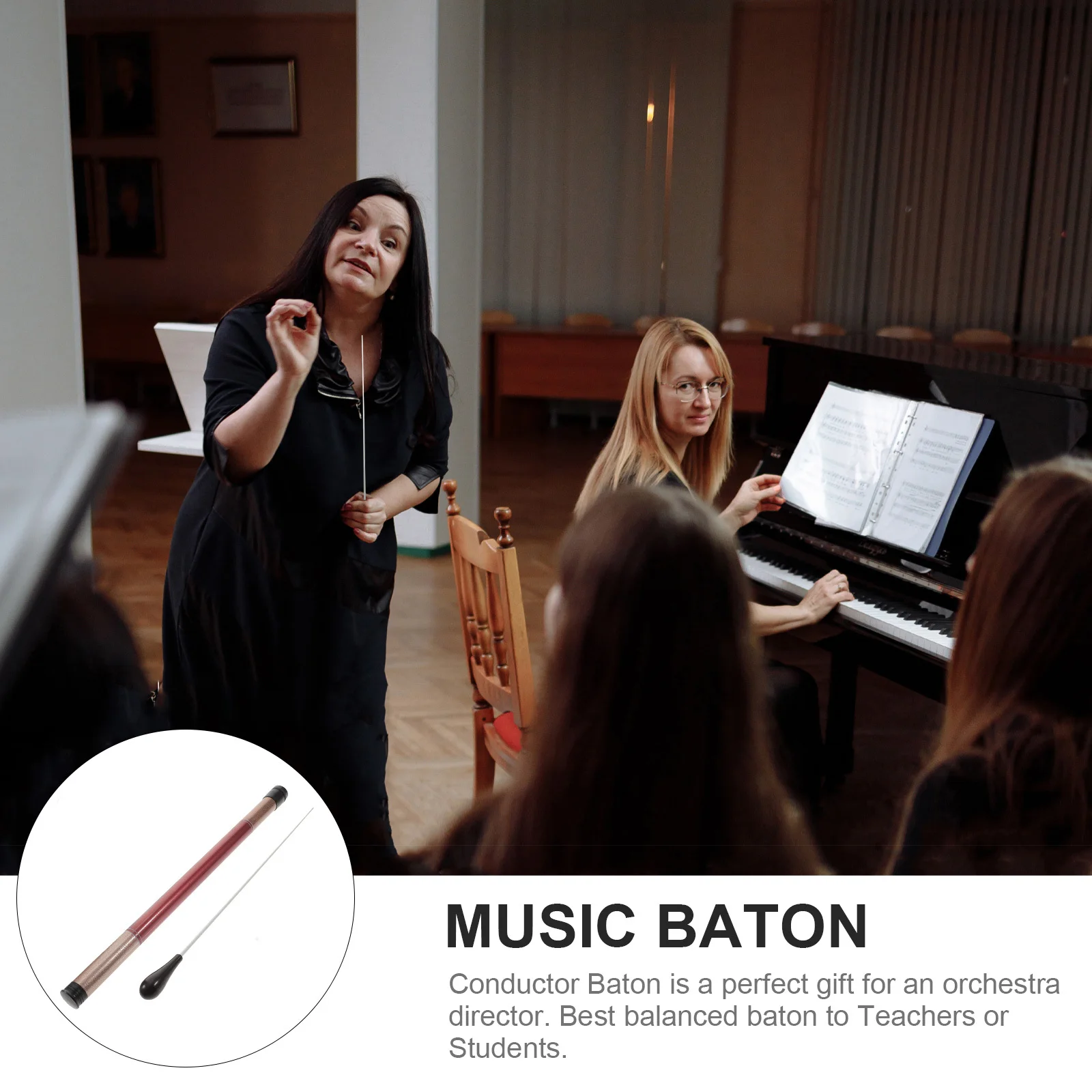 2pcs Wooden Baton For Orchestra Conducting Durable Lightweight Music Conductor Accessory Comfortable Handle Gift Ensemble
2pcs Wooden Baton For Orchestra Conducting Durable Lightweight Music Conductor Accessory Comfortable Handle Gift Ensemble