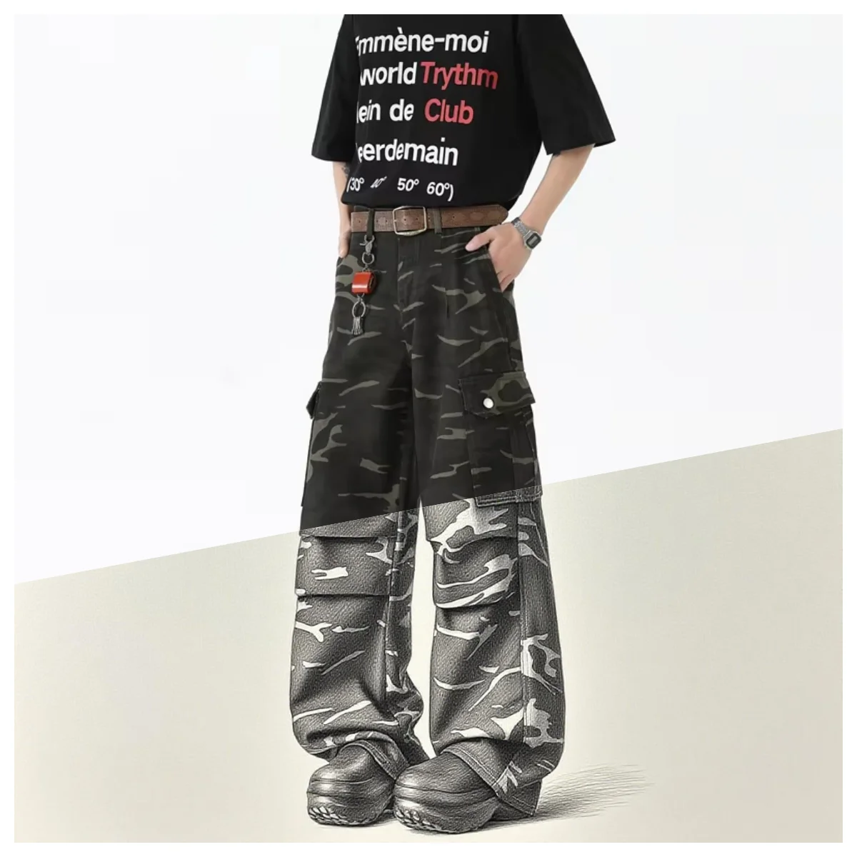 2025 Casual Denim Trousers Y2k man Fashion Camouflage Jeans for men Loose High Waist Cargo Pants Straight Jeans Baggy boy Pants
2025 Casual Denim Trousers Y2k man Fashion Camouflage Jeans for men Loose High Waist Cargo Pants Straight Jeans Baggy boy Pants