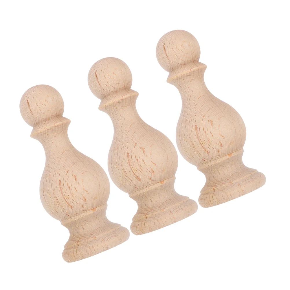 3 Pcs Pillar Furniture Solid Wood Finials Roman Carving Home Decor Curtain Rod Bedpost Fence Staircase
3 Pcs Pillar Furniture Solid Wood Finials Roman Carving Home Decor Curtain Rod Bedpost Fence Staircase