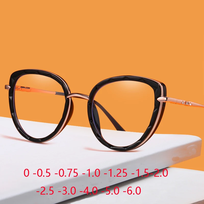 Spring Hinge Leg Women Anti Blue Rays Myopia Frame With Degree TR90 Personality Cat Eye Myopes Lunettes 0 -0.5 -0.75 To -6.0
Spring Hinge Leg Women Anti Blue Rays Myopia Frame With Degree TR90 Personality Cat Eye Myopes Lunettes 0 -0.5 -0.75 To -6.0