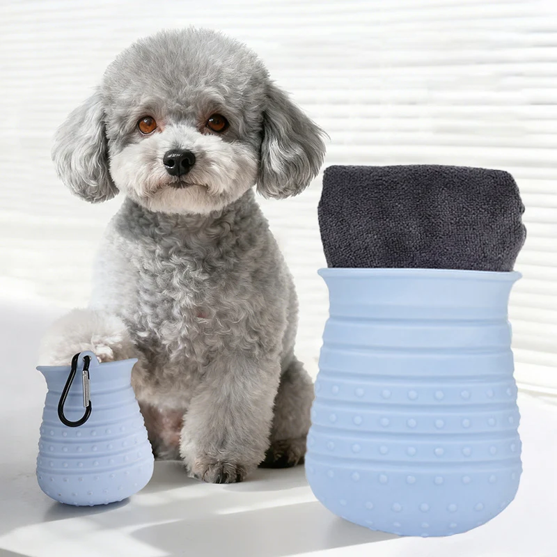 2 in 1 Portable Dog Paw Cleaner Cup with Towel Soft Silicone Pet Foot Washer for Small Medium Dogs Pet Home Grooming Supplies
2 in 1 Portable Dog Paw Cleaner Cup with Towel Soft Silicone Pet Foot Washer for Small Medium Dogs Pet Home Grooming Supplies