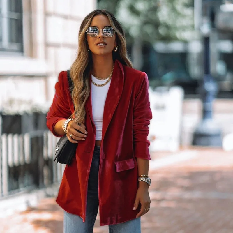 WildPinky 2024 New Spring Fashion Women Notched Collar Velvet Blazer Office Lady Single Button Suit Jacket Coat Female Clothes
WildPinky 2024 New Spring Fashion Women Notched Collar Velvet Blazer Office Lady Single Button Suit Jacket Coat Female Clothes