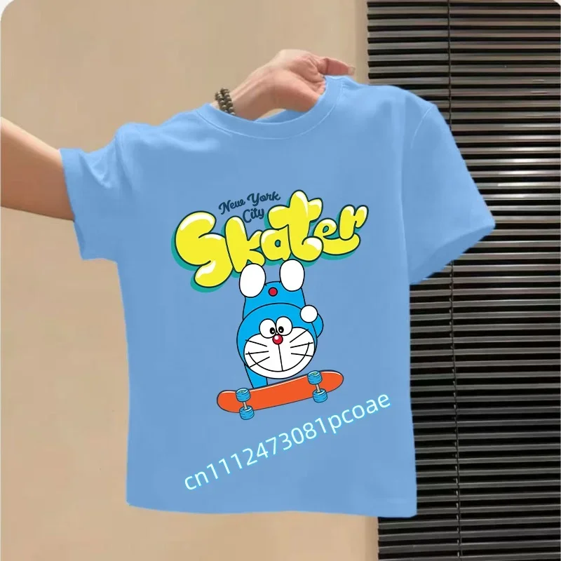 2026 Cotton short-sleeved Doraemon cartoon print boys' sports shirt and girls' casual top for children aged 1-12, summer T-shirt
2026 Cotton short-sleeved Doraemon cartoon print boys' sports shirt and girls' casual top for children aged 1-12, summer T-shirt