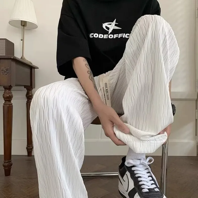 Spring New Casual Pants Men Solid Color Full Length High Waist Drawstring Korean Style Fashion Versatile Daily Sweatpants Male
Spring New Casual Pants Men Solid Color Full Length High Waist Drawstring Korean Style Fashion Versatile Daily Sweatpants Male