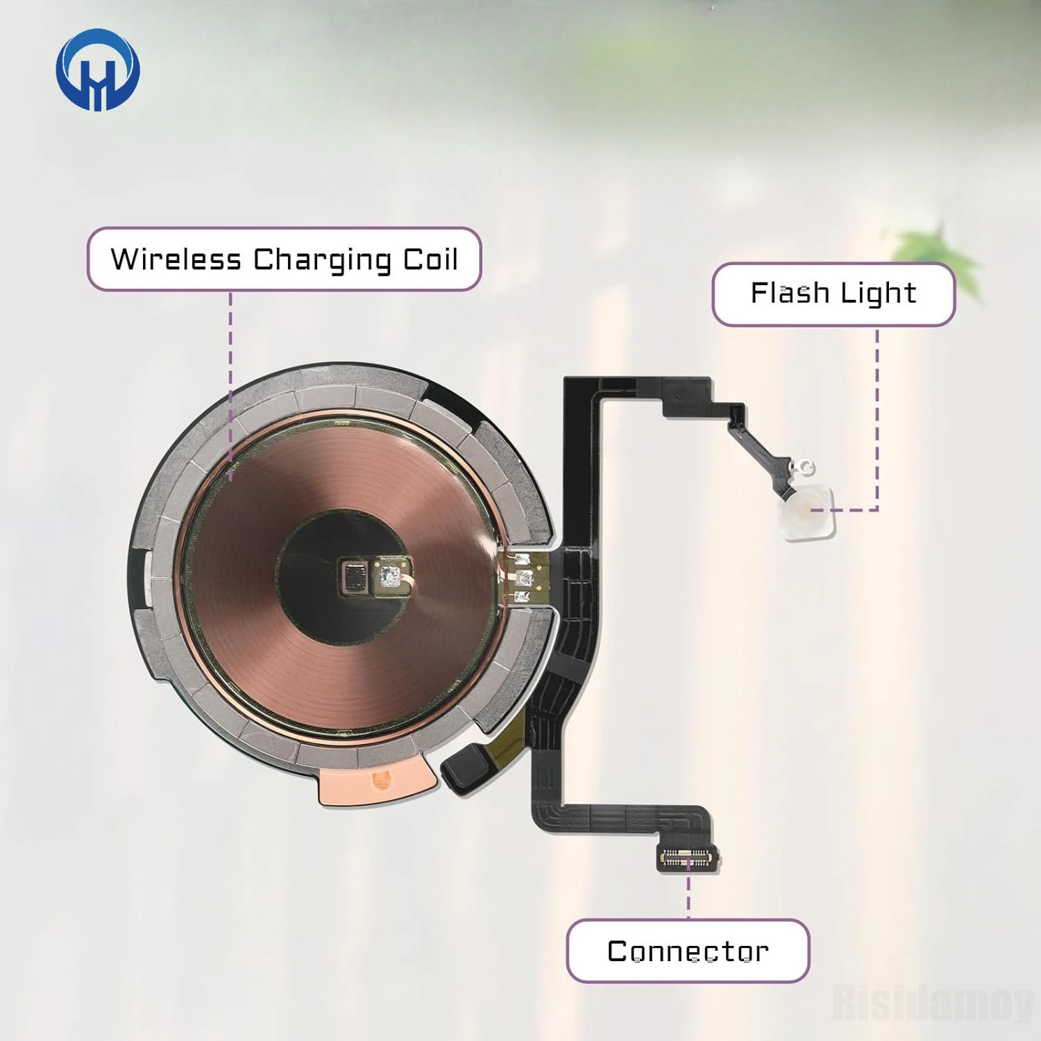 Flash Light NFC Chip Wireless Charging Panel Coil Sticker Flex Cable Replacement For iPhone 14
Flash Light NFC Chip Wireless Charging Panel Coil Sticker Flex Cable Replacement For iPhone 14