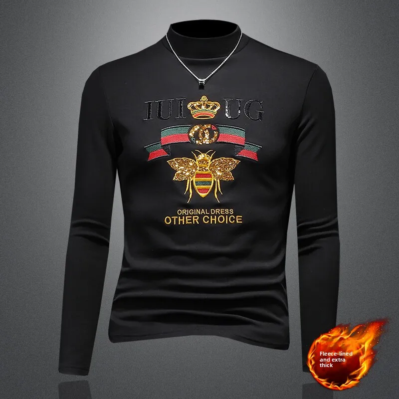 Мужская футболка с длинным рукавом из утолщенного флиса, с вышивкой, модная, в городском стиле, из смесового хлопка и полиэстера, нелиняющая, осенне-зимняя, верхняя одежда
Мужская футболка с длинным рукавом из утолщенного флиса, с вышивкой, модная, в городском стиле, из смесового хлопка и полиэстера, нелиняющая, осенне-зимняя, верхняя одежда