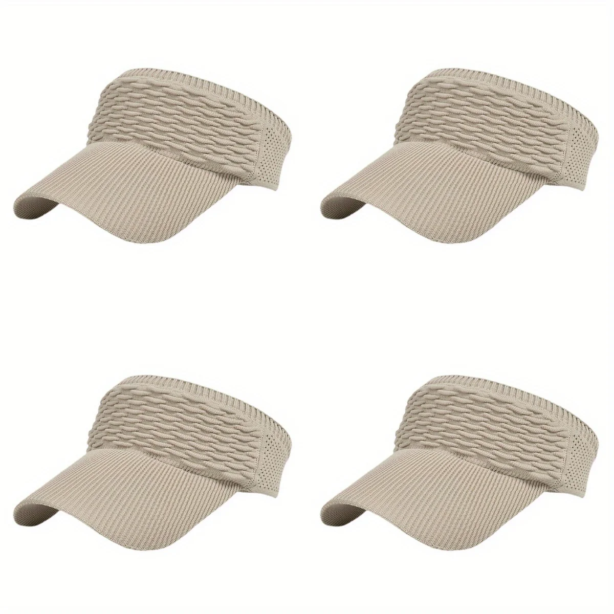4-Pack Solid Color Mesh Sun Hat Breathable Adjustable Open-Top Men's Outdoor Sports Tennis Golf Running Travel Beach Hat
4-Pack Solid Color Mesh Sun Hat Breathable Adjustable Open-Top Men's Outdoor Sports Tennis Golf Running Travel Beach Hat