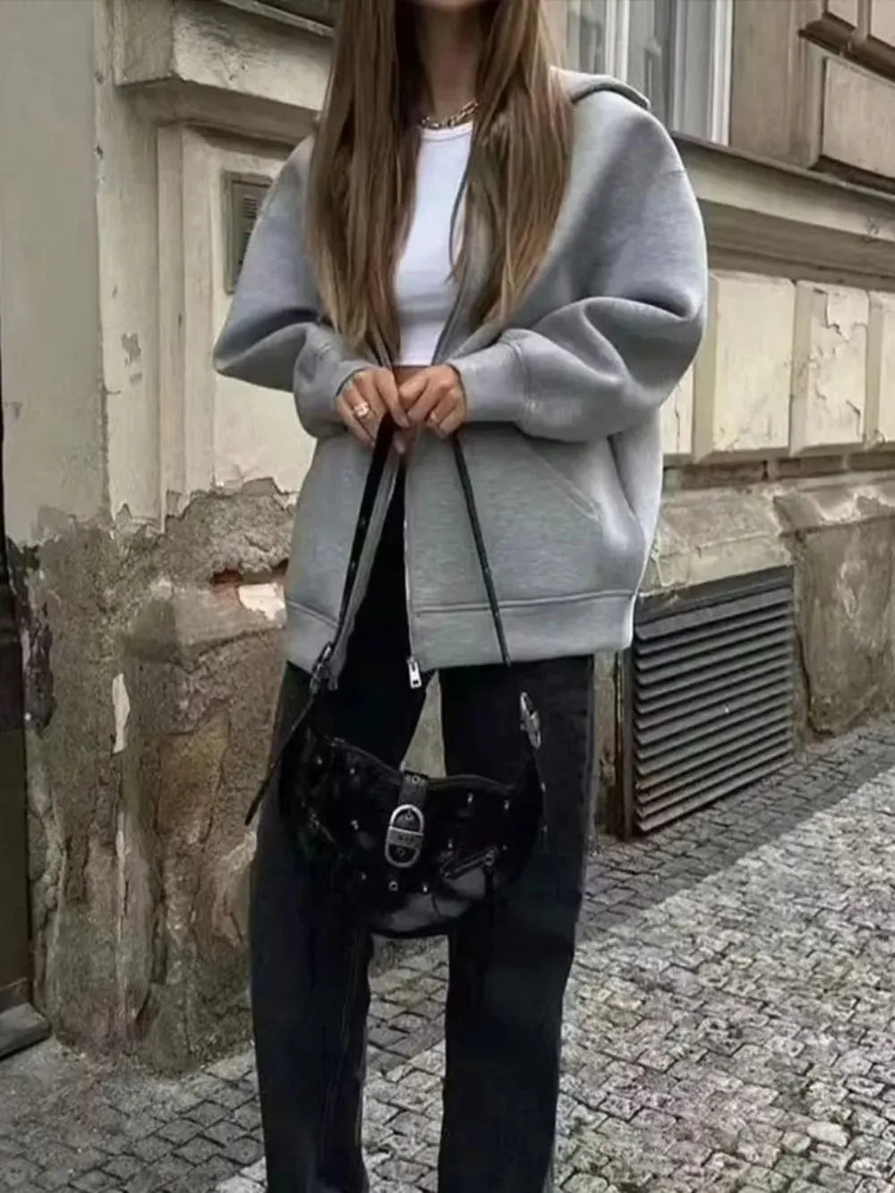 HH Women's Loose Zipper Coat for Autumn and Winter, Hooded High Street Twin Pocket Casual Outdoor Top
HH Women's Loose Zipper Coat for Autumn and Winter, Hooded High Street Twin Pocket Casual Outdoor Top